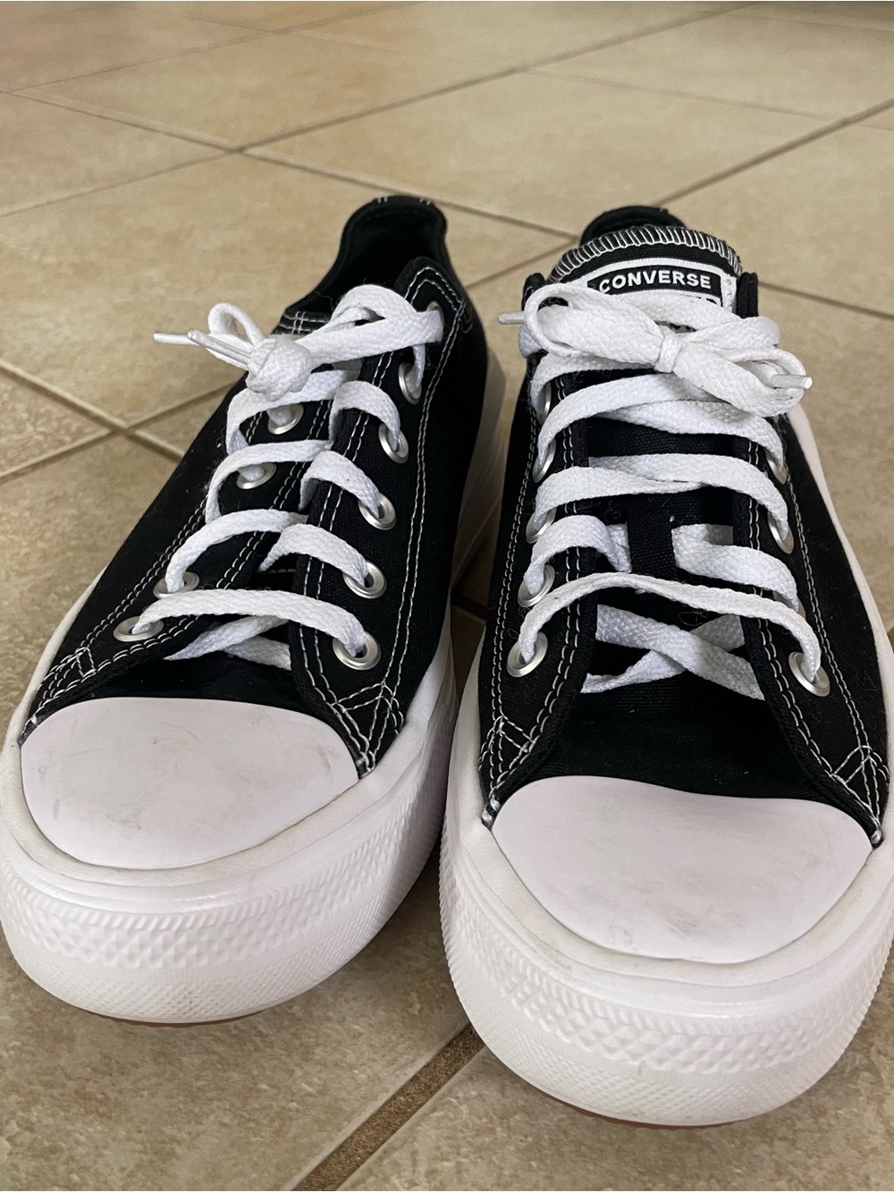 Converse Chuck Taylor All Star Move Platform Womens Sneakers Sz 10 BLACK 570256C - Picture 3 of 9